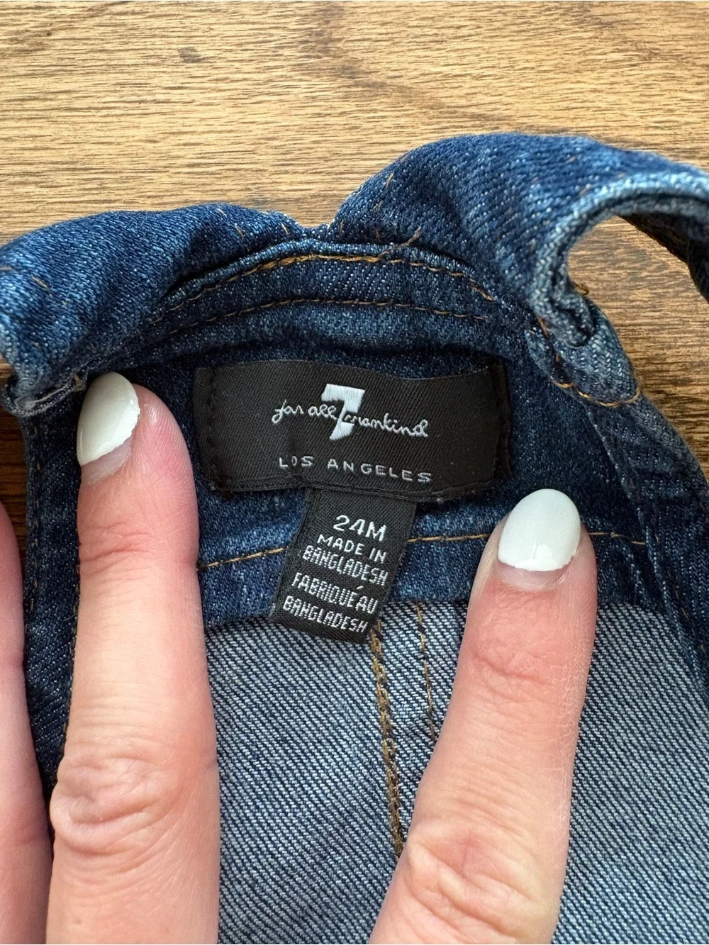7 For All Mankind denim overalls 24M